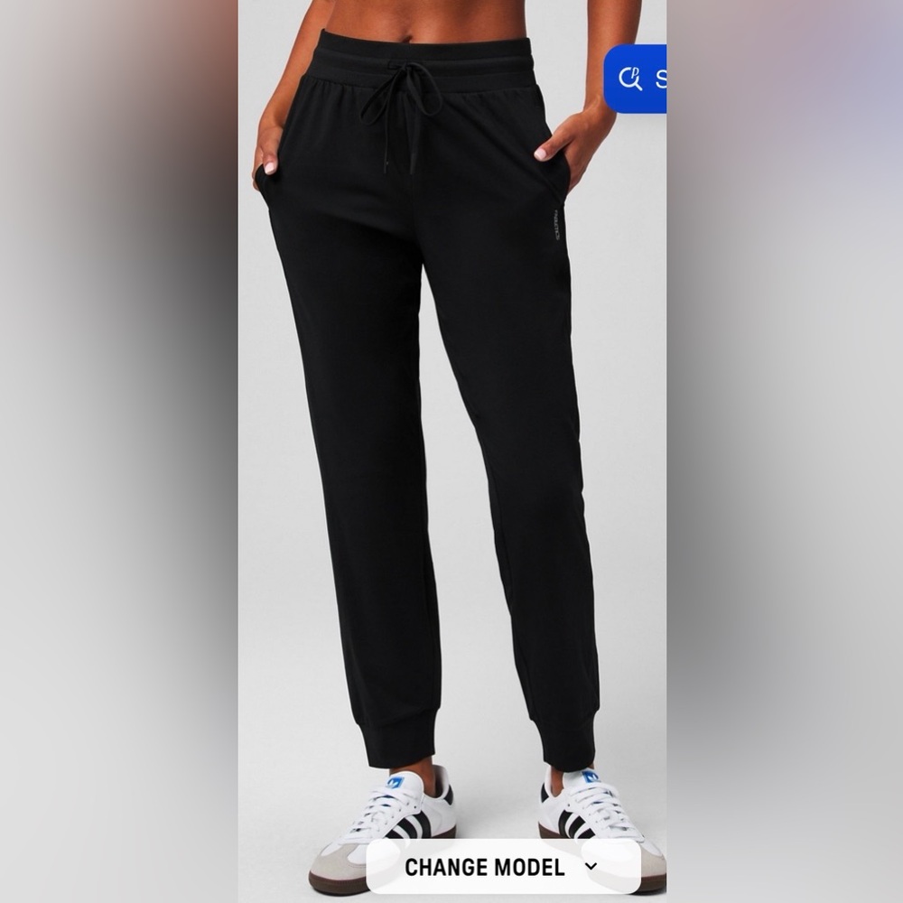 Fabletics Black Drawstring Joggers